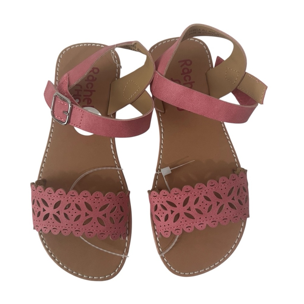 Rachel Shoes Pink and‎ Tan Strap & Buckle Sandals, Size 13, NWOT
